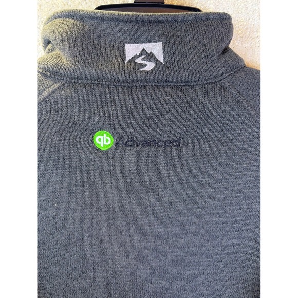 Storm Creek Fleece Jacket Women Medium Gray QuickBooks Logo Full Zip MSRP $70 - Picture 4 of 9
